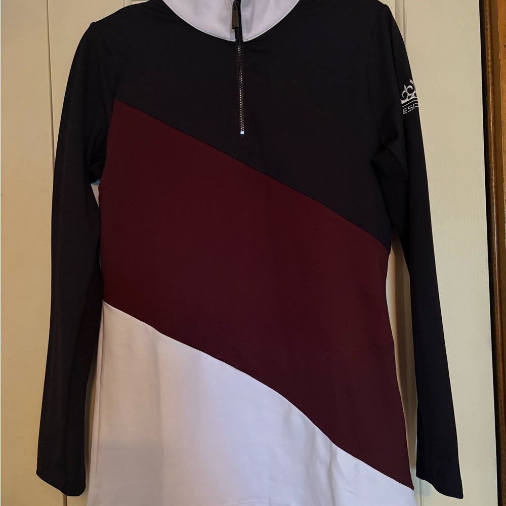 Black/Burgundy/White Esprit Top